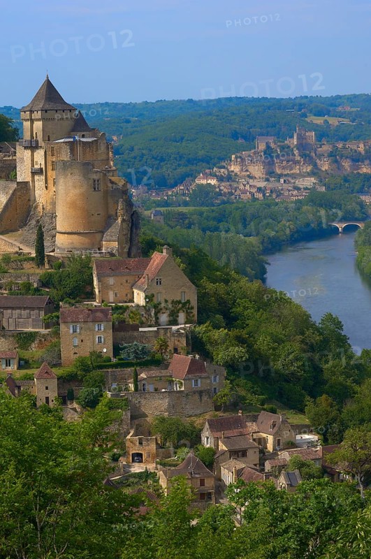 Townscape with Castelnaud Castle