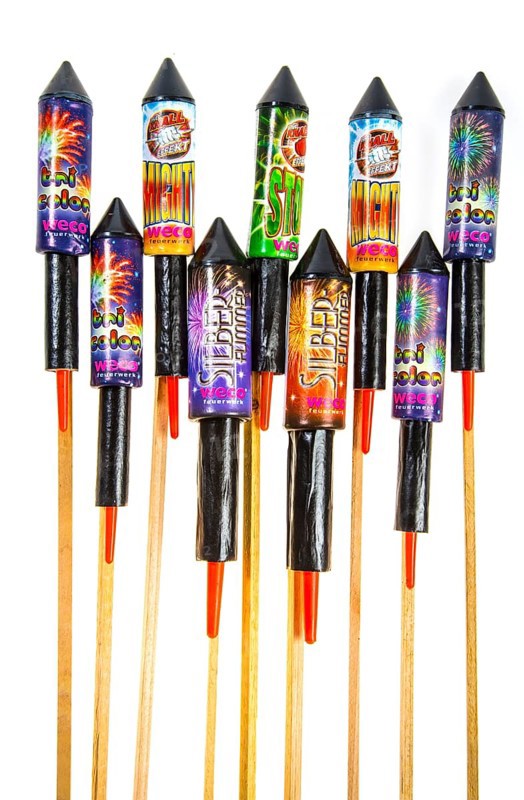 Various rocket fireworks