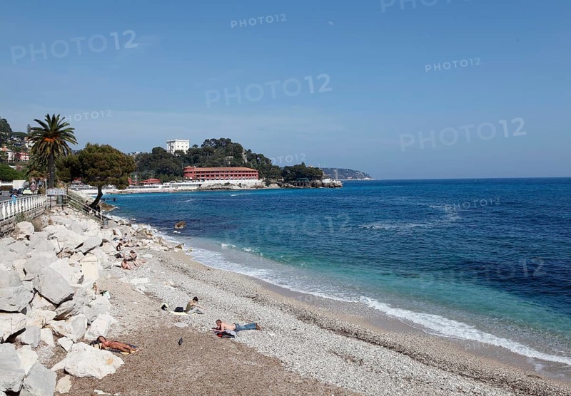 View from the beach towards the Monte Carlo Beach Hotel