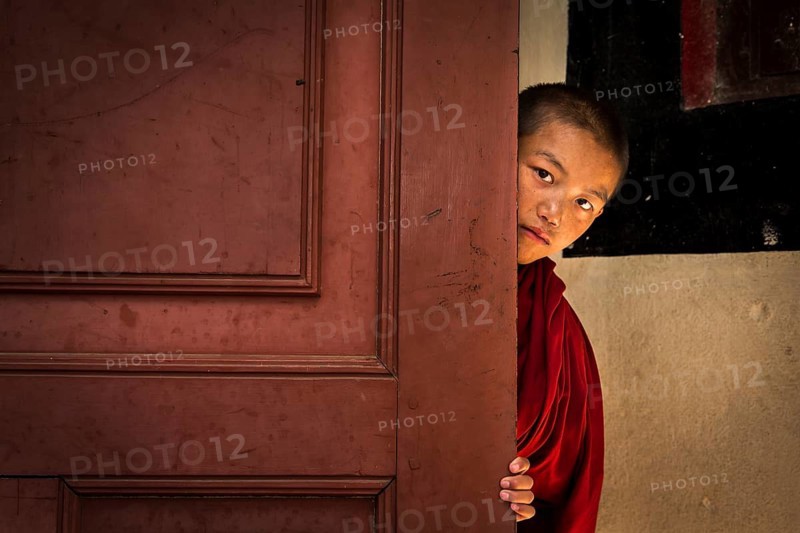 A young monk from Amitabha Monastery