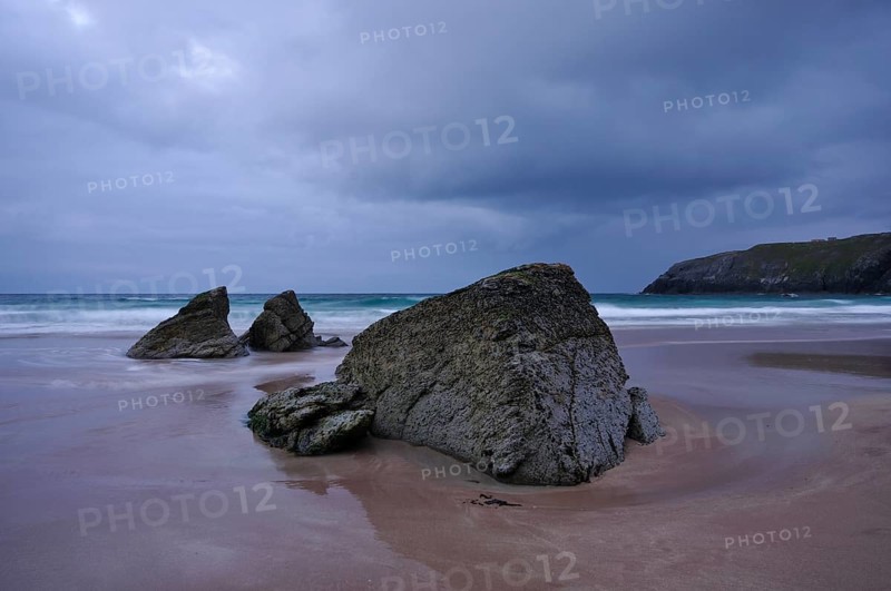 Dark clouds on the coast