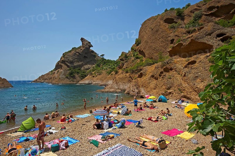Tourists on the beach