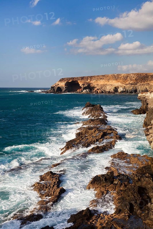 Rocky coast with the Mirador
