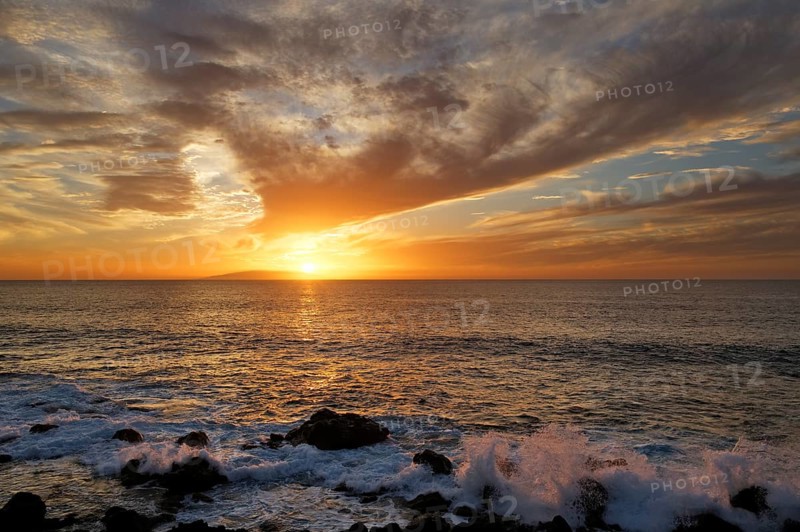 Sunset over the sea