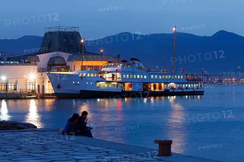 Evening mood at the ferry terminal