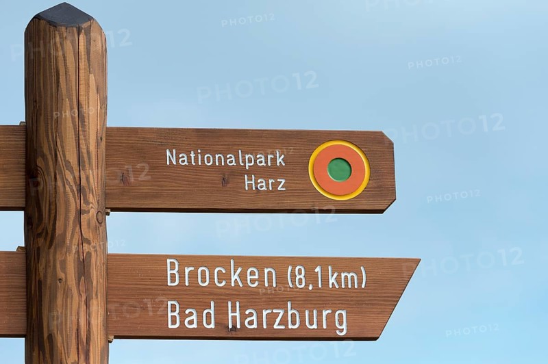 Signpost to Brocken Mountain
