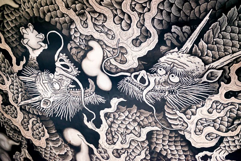 Twin Dragon Painting