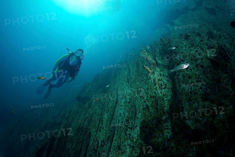 Scuba diver in Barracuda Lake
