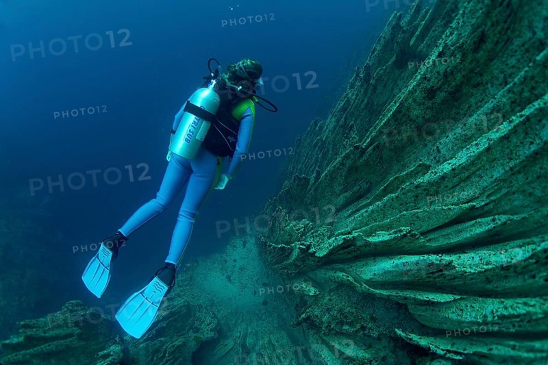 Scuba diver in Barracuda Lake