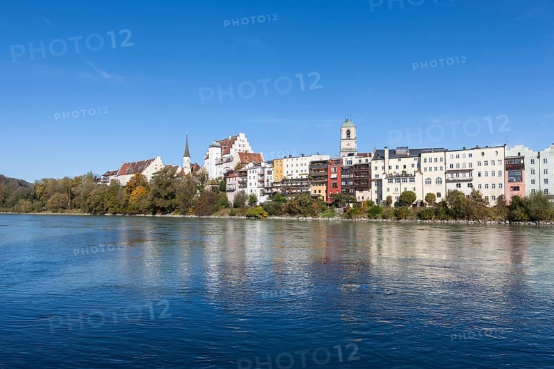 View of the town of Wasserburg am Inn