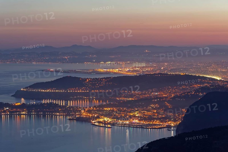 View from Tête de Chien over the Côte d'Azur near Villefranche-sur-Mer and Saint-Jean-Cap-Ferat