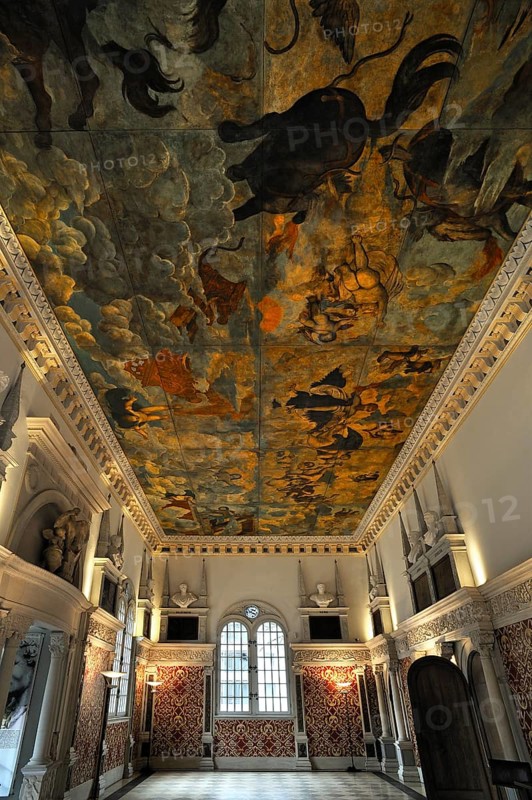 Restored Hirsvogel Hall with a canvas ceiling