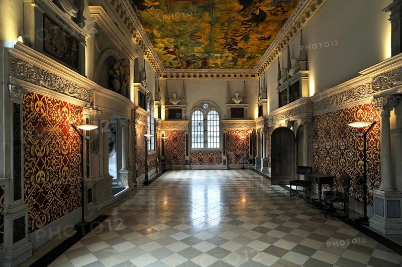 Restored Hirsvogel Hall with a canvas ceiling