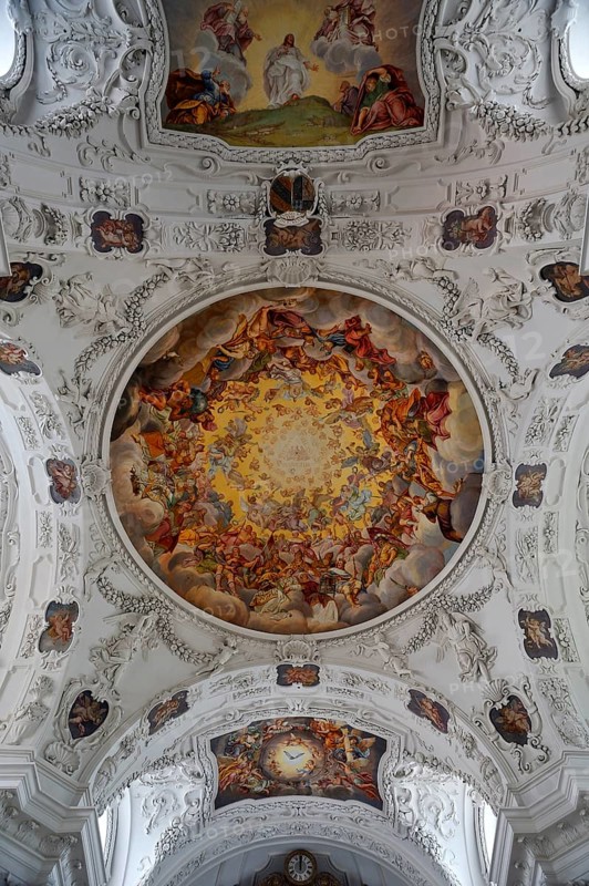 Baroque vault with frescoes by Hans Georg Asam