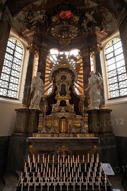 St. Quirinus Rococo Chapel from 1746 in the Baroque Parish Church of St. Quirinus