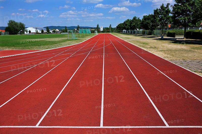 100-metre running track at a sports field