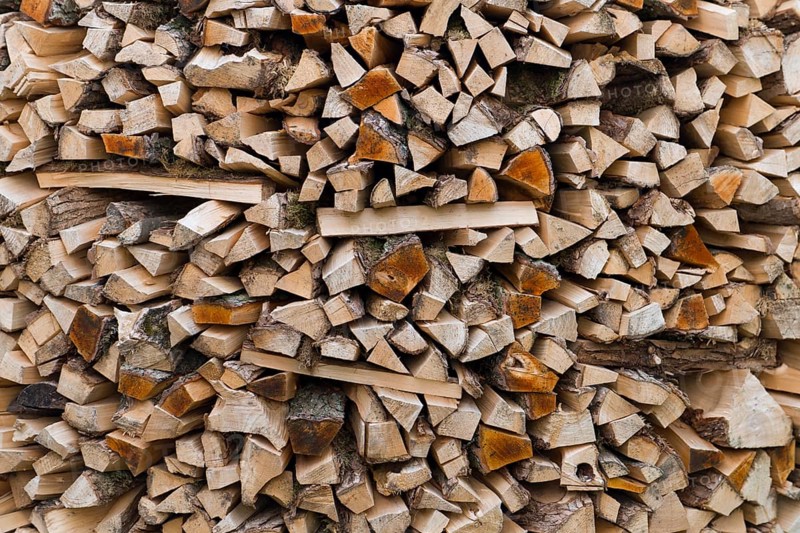 Stacked firewood