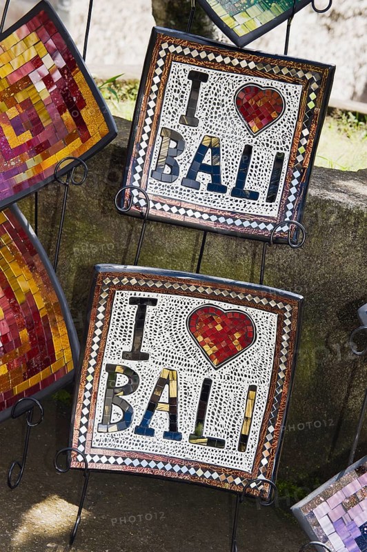 Souvenirs with the sign "I love Bali"