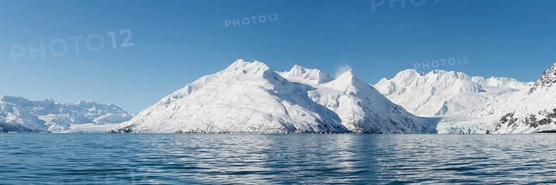 Harriman Glacier on the left and Surprise Glacier on the right