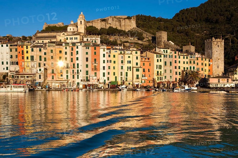 Harbour and historic town centre on the coast