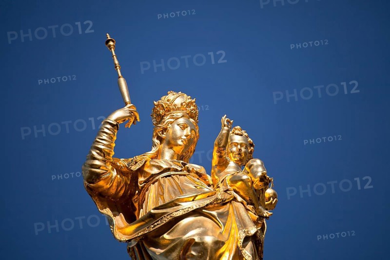 Golden statue of the Virgin Mary