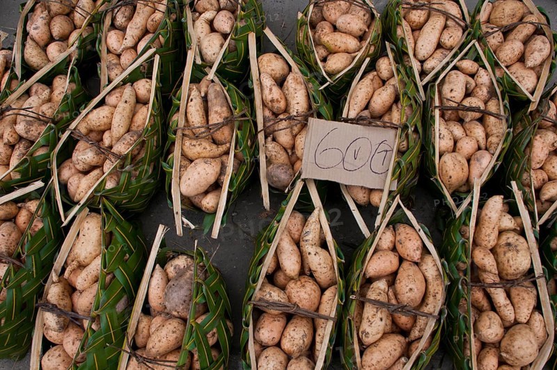 Potatoes for sale at the market