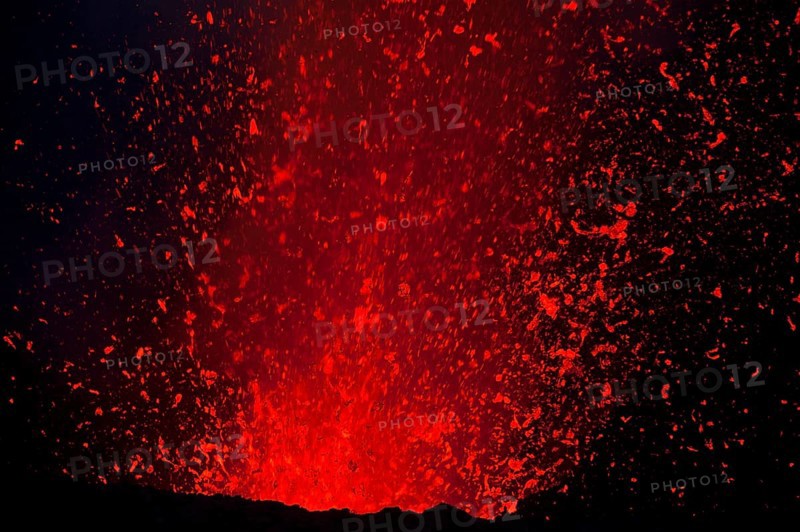 Volcanic eruption of Mount Yasur volcano