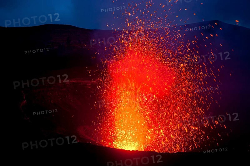 Volcanic eruption of Mount Yasur volcano