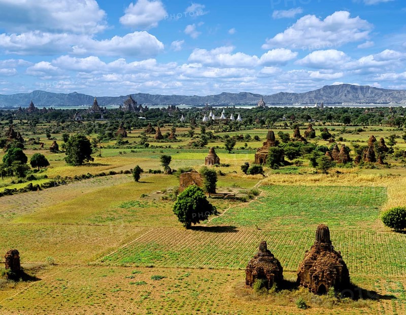 Field of ruins of Buddhist pagodas