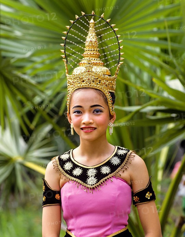 Young woman wearing a traditional costume
