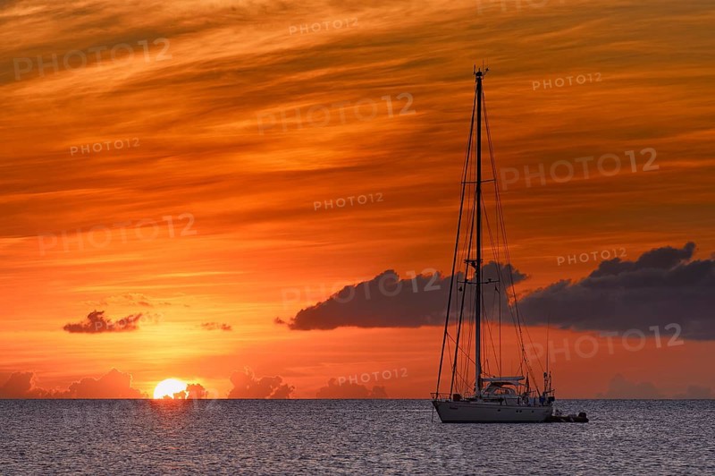Sailboat at sunset