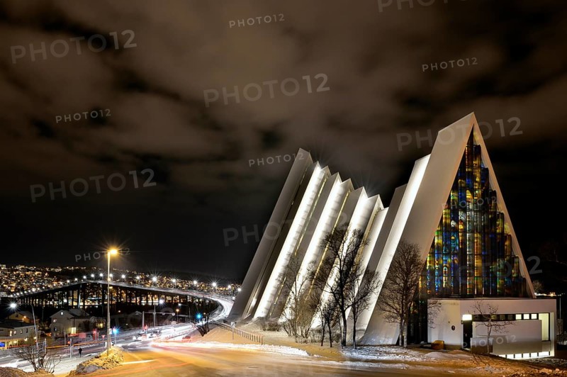 Arctic Cathedral at night