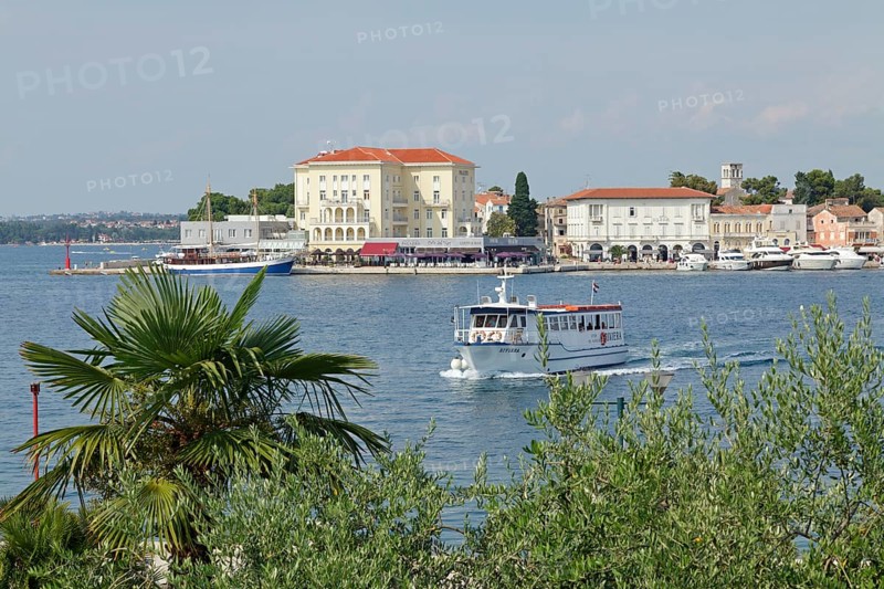View of Porec from the Sveti Nikola island