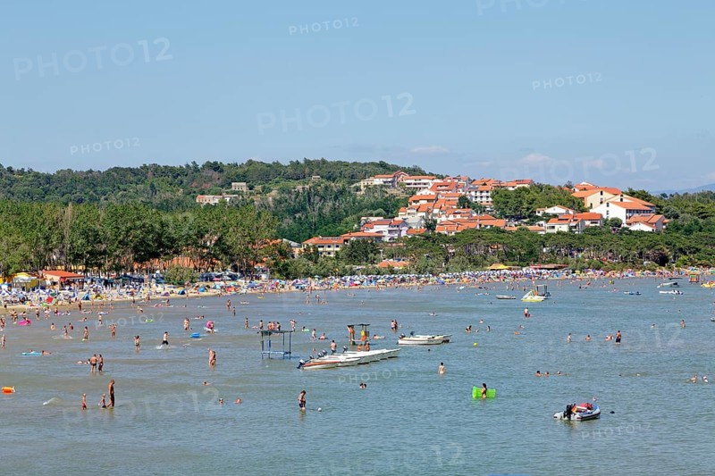 Tourists on a beach