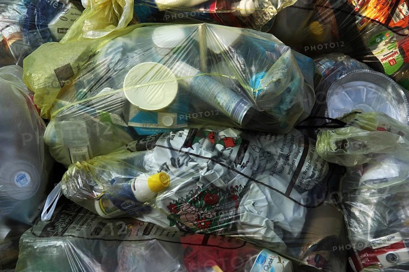 Yellow garbage bags