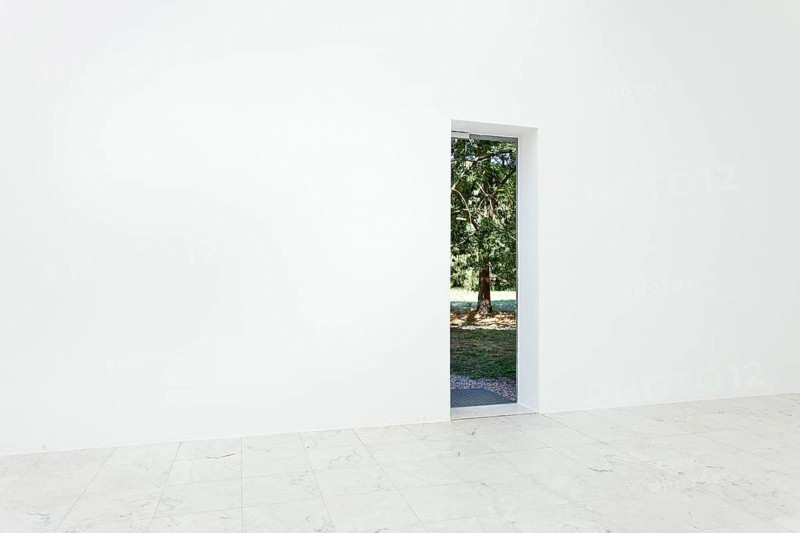 View through a doorway in a wall