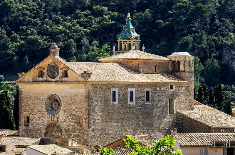 Townscape with the Charterhouse or the Royal Carthusian Monastery of Valldemossa