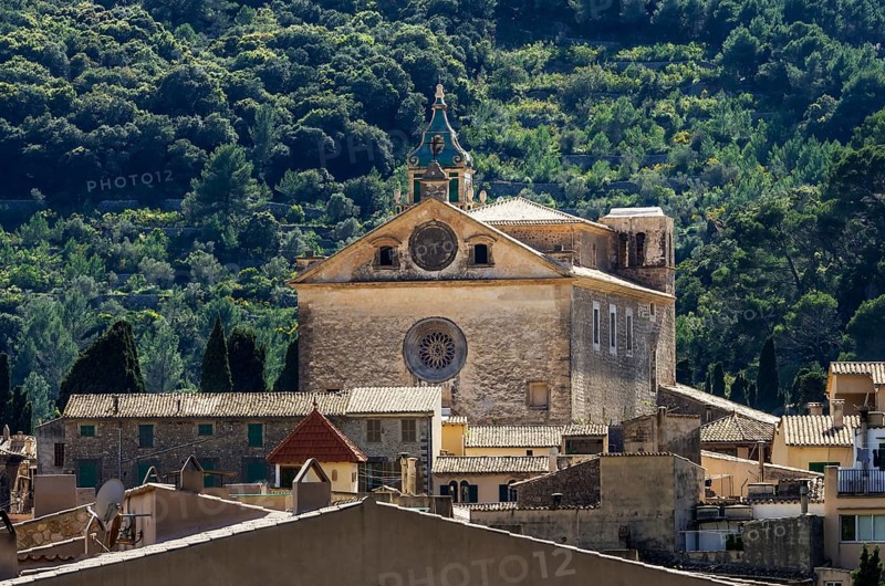 Townscape with the Charterhouse or the Royal Carthusian Monastery of Valldemossa