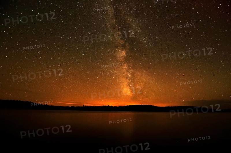 Starry sky with the Milky Way glowing
