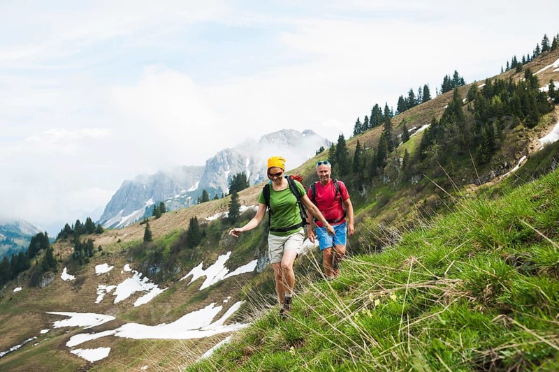 Couple hiking