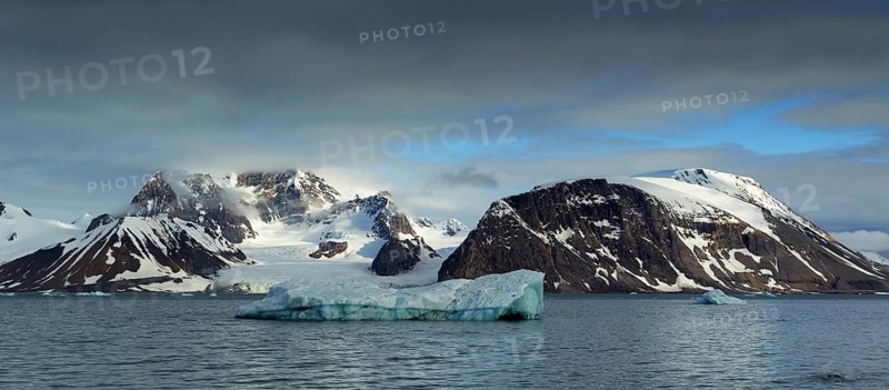 Fjord with ice floes