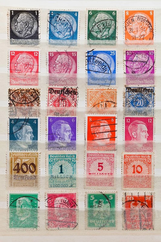 Stamp collection from the 1920s from Germany