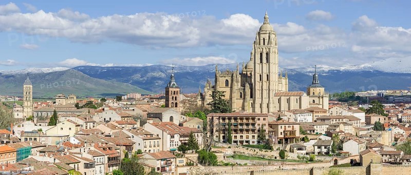 Segovia Cathedral and old town