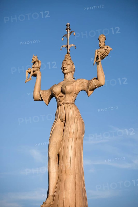 Imperia statue by sculptor Peter Lenk at the port entrance