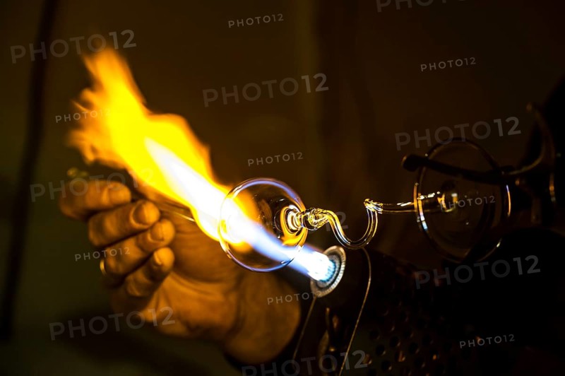 Glassblower at work