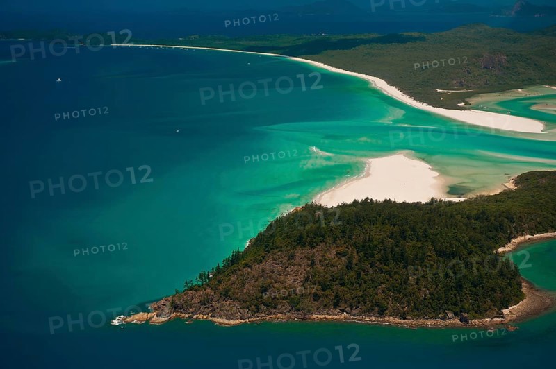 Aerial view of Whitehaven in the Whitsunday Islands