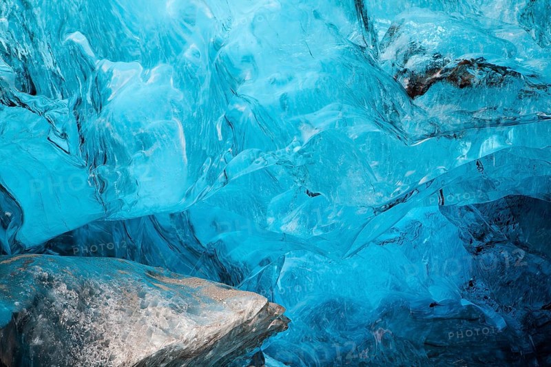 Ice cave in the Vatnajokull glacier