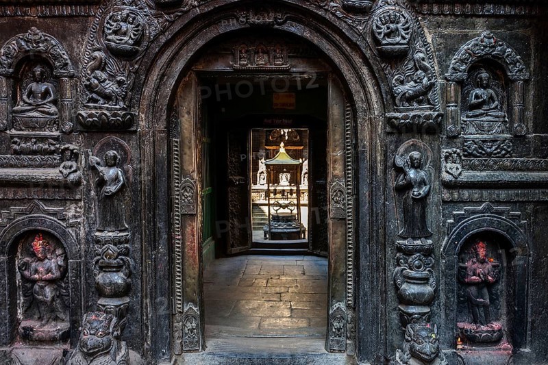 Entrance to the Buddhist monastery Kwa Bahal