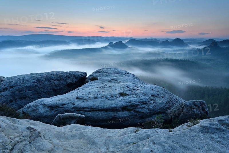 View from Kleiner Winterberg mountain at dawn
