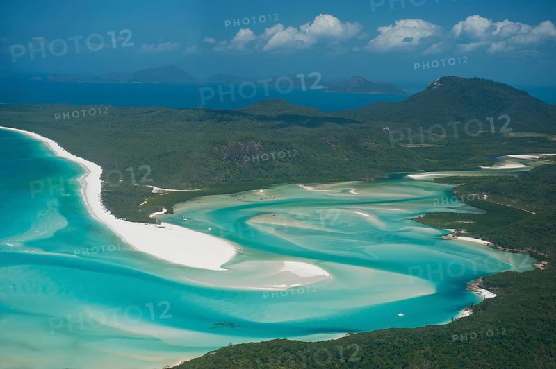 Aerial view of Whitehaven in the Whitsunday Islands